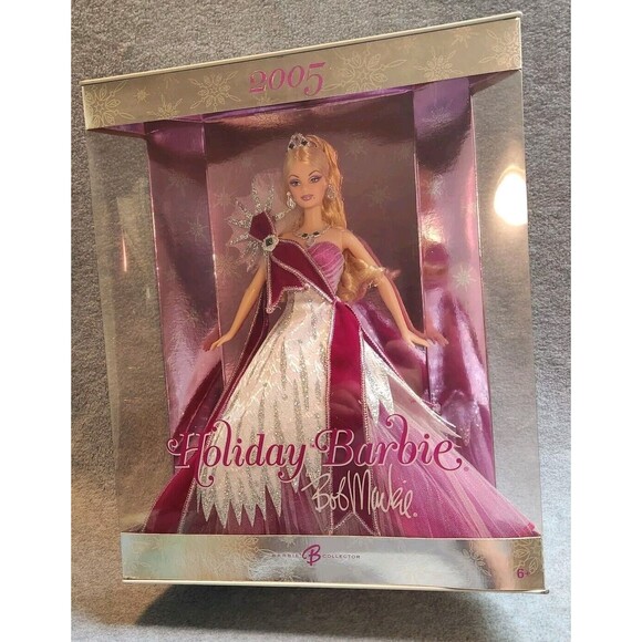 2005 Bob Mackie Holiday Barbie Limited Edition Red Dress NIB - Picture 1 of 3